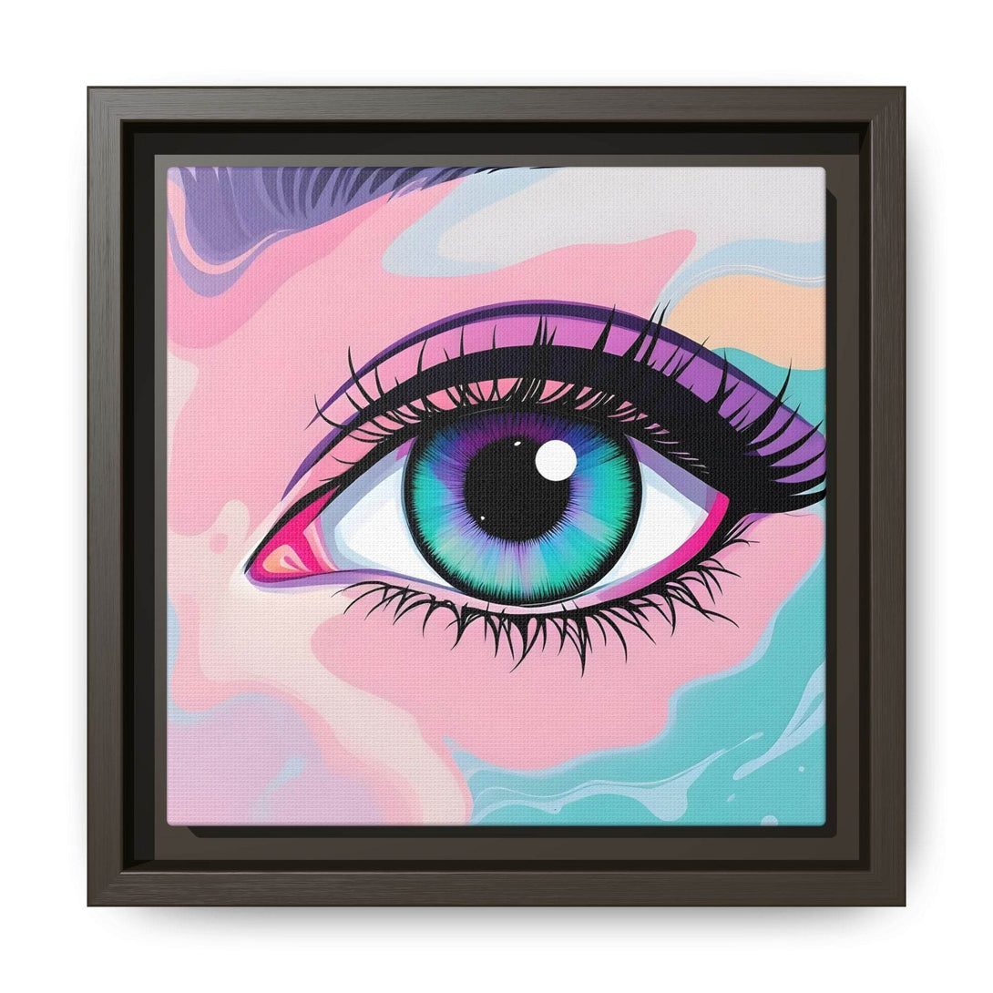 PsEyeFlow #2 – Lucid Gaze. ( Colorful Framed Matte Canvas Decor ) - Highdellic