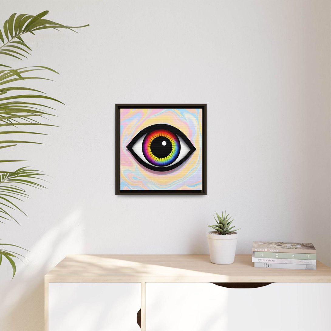 PsEyeFlow #25 - Chromatic Horizon. (Matte Canvas, Framed (Multi-color)) - Highdellic