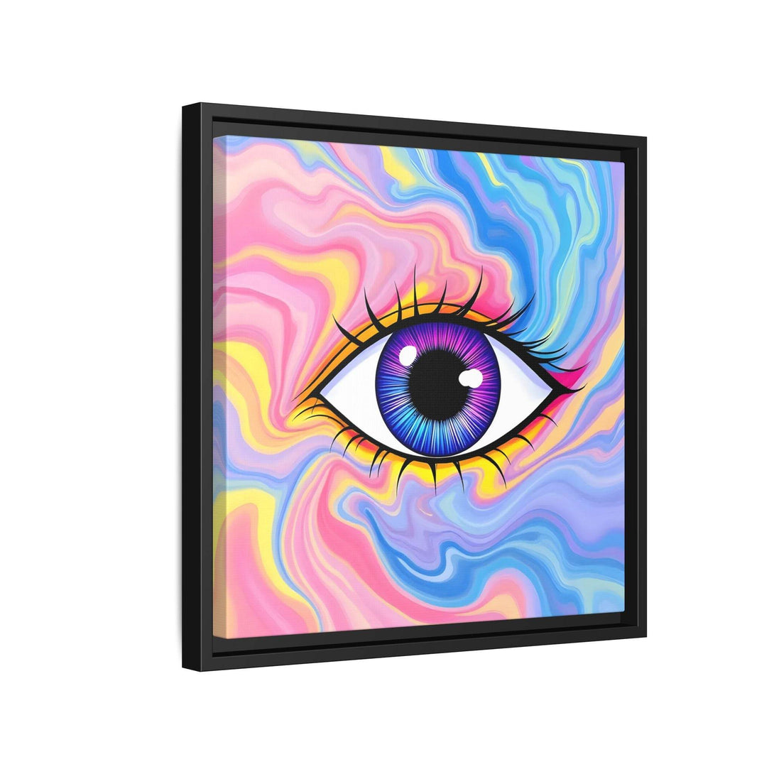 PsEyeFlow #28 - Cosmic Mirage on Framed Matte Canvas (Multi-color) - Highdellic