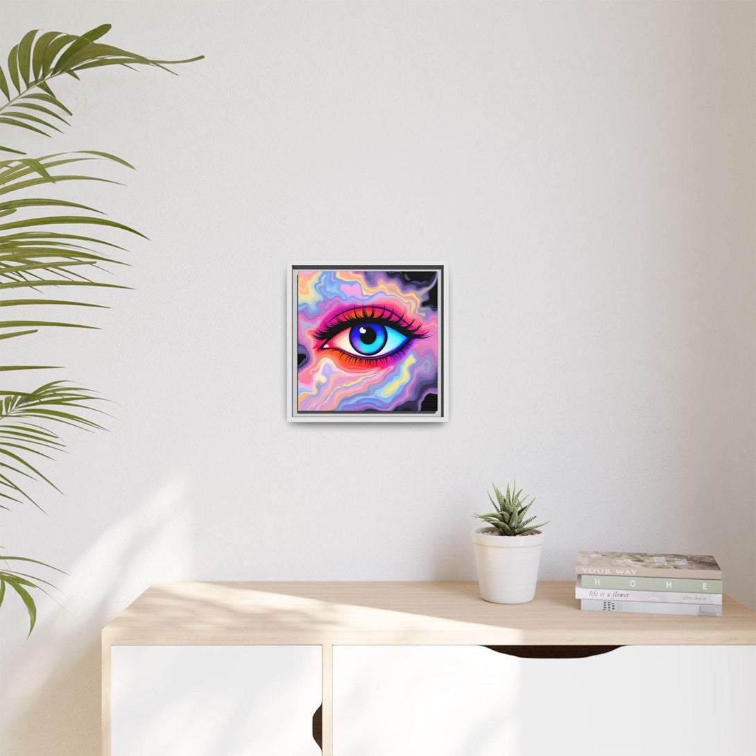 PsEyeFlow #23 - Nebula Gaze ( Colorful Framed Matte Canvas Decor ) - Highdellic