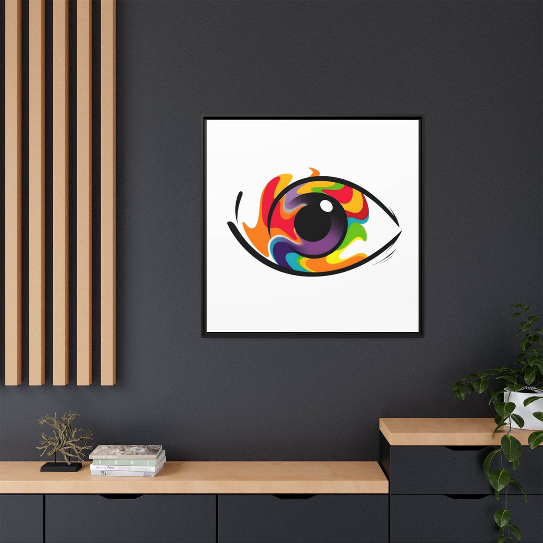 PsEyeGo 3 – Chromatic Flame on Framed Matte Canvas (Multi-color) - Highdellic