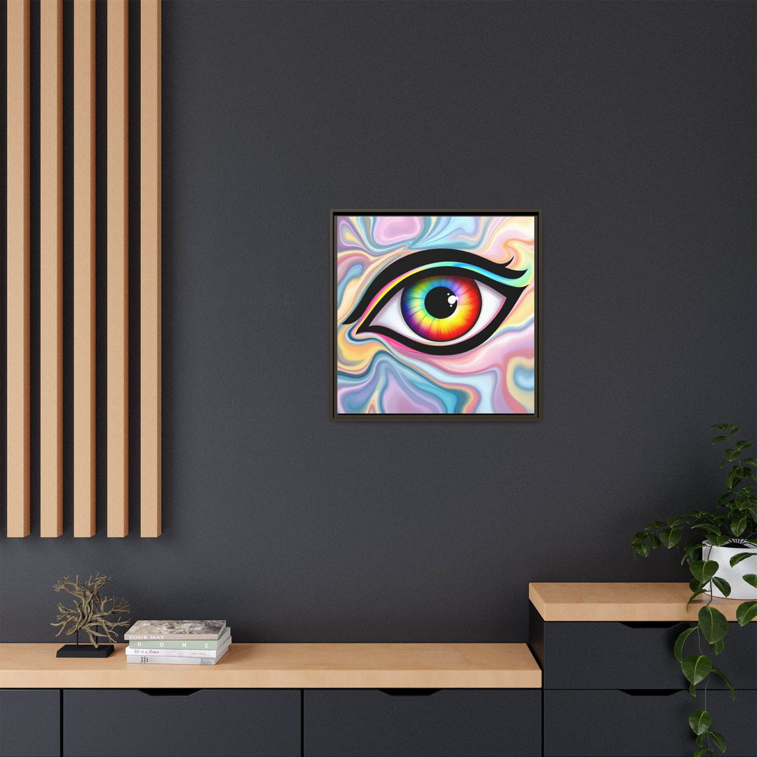 PsEyeFlow #24 - Prism Reflection (Square Matte Canvas, Framed (Multi-color)) - Highdellic
