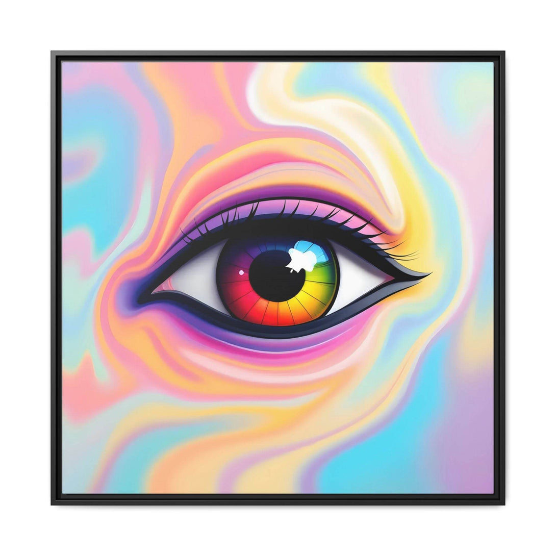 PsEyeFlow #34 – Veil of Visions on Framed Matte Canvas (multi colour) - Highdellic