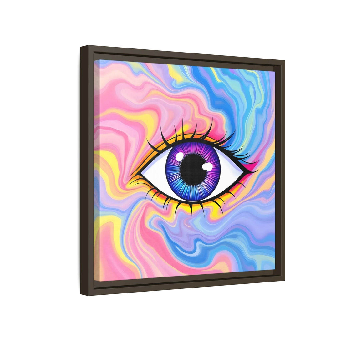 PsEyeFlow #28 - Cosmic Mirage on Framed Matte Canvas (Multi-color) - Highdellic