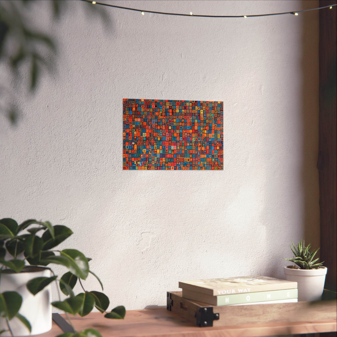 PsEyeCode #1b - Digital Mosaic on Horizontal (3:2) Fine Art Poster - Highdellic