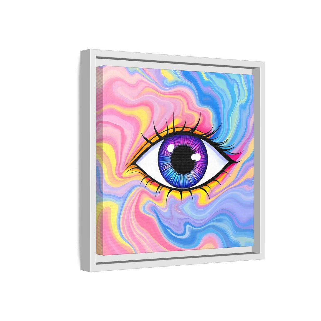 PsEyeFlow #28 - Cosmic Mirage on Framed Matte Canvas (Multi-color) - Highdellic