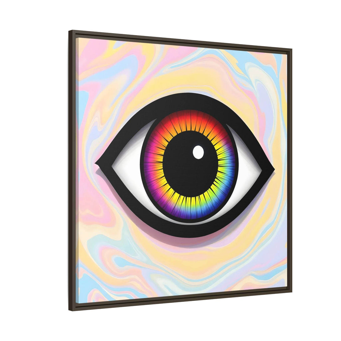 PsEyeFlow #25 - Chromatic Horizon. (Matte Canvas, Framed (Multi-color)) - Highdellic