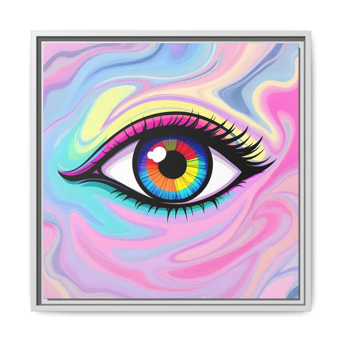 PsEyeFlow #8 - Radiant Vision. ( Colourful Framed Matte Canvas Decor ) - Highdellic