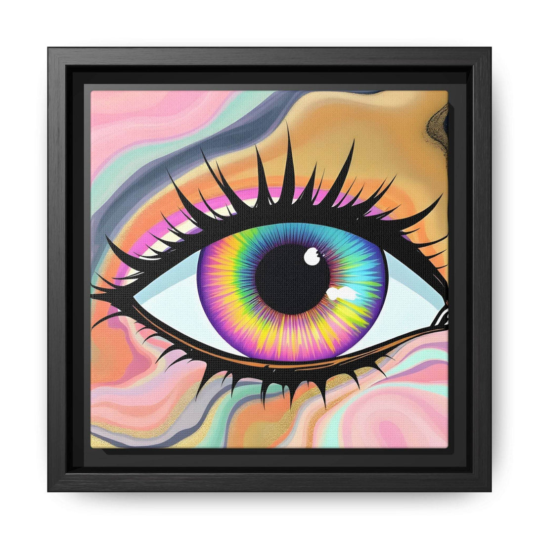 PsEyeFlow #7 - Cosmic Gaze. ( Colorful Framed Matte Canvas Decor ) - Highdellic