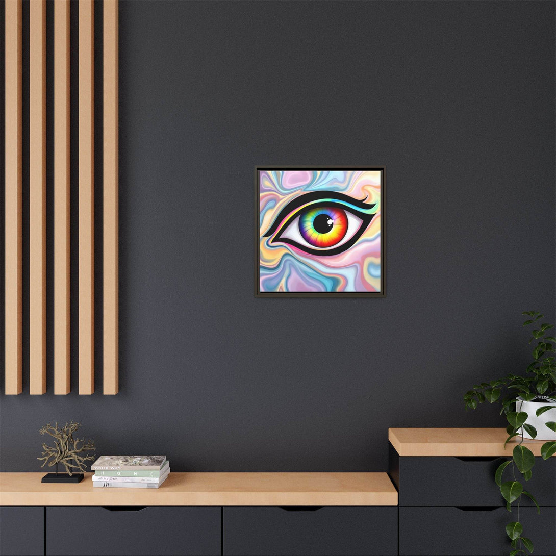 PsEyeFlow #24 - Prism Reflection (Square Matte Canvas, Framed (Multi-color)) - Highdellic