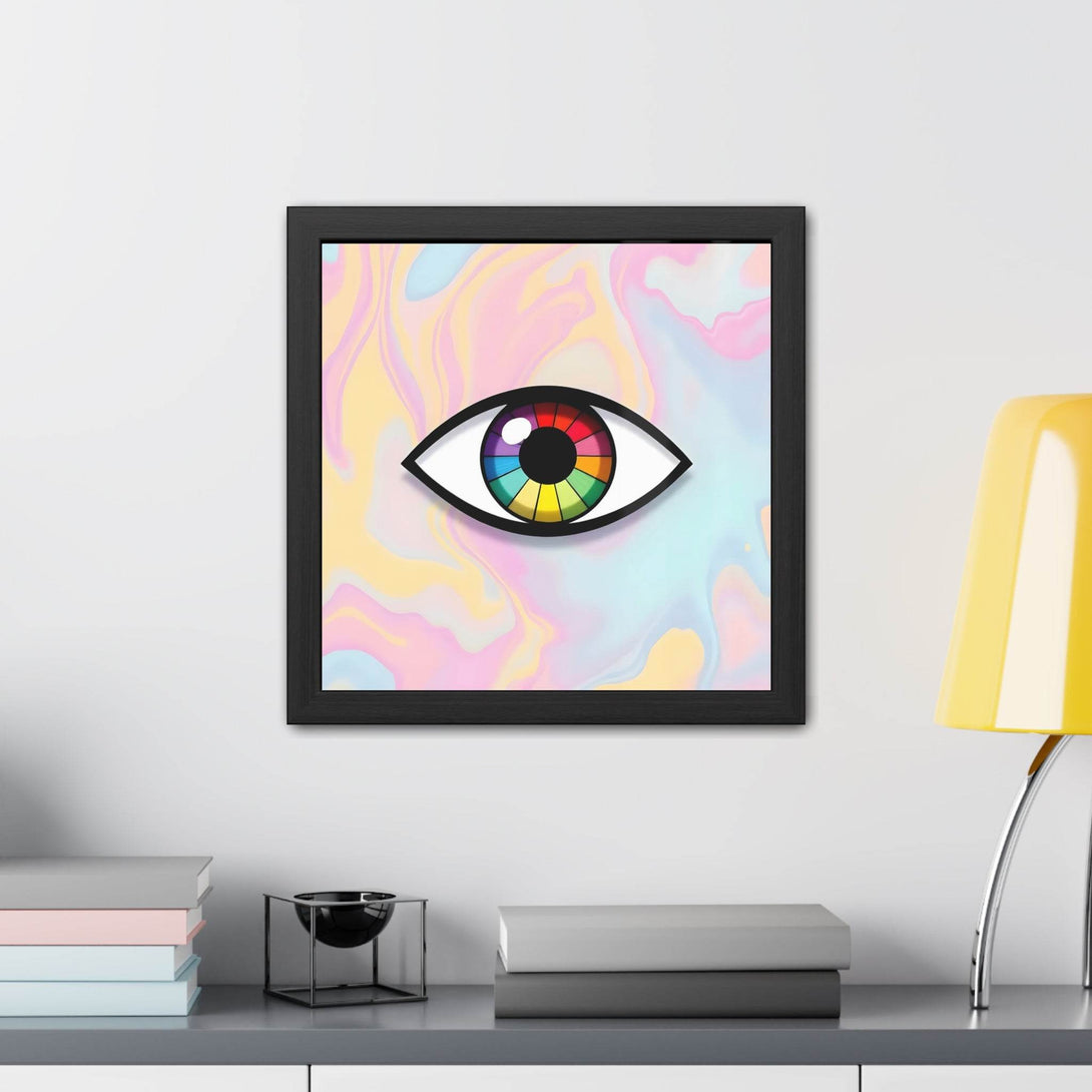 PsEyeFlow 5 - Prism Stare. ( wood Framed semi-gloss coated paper ) - Highdellic