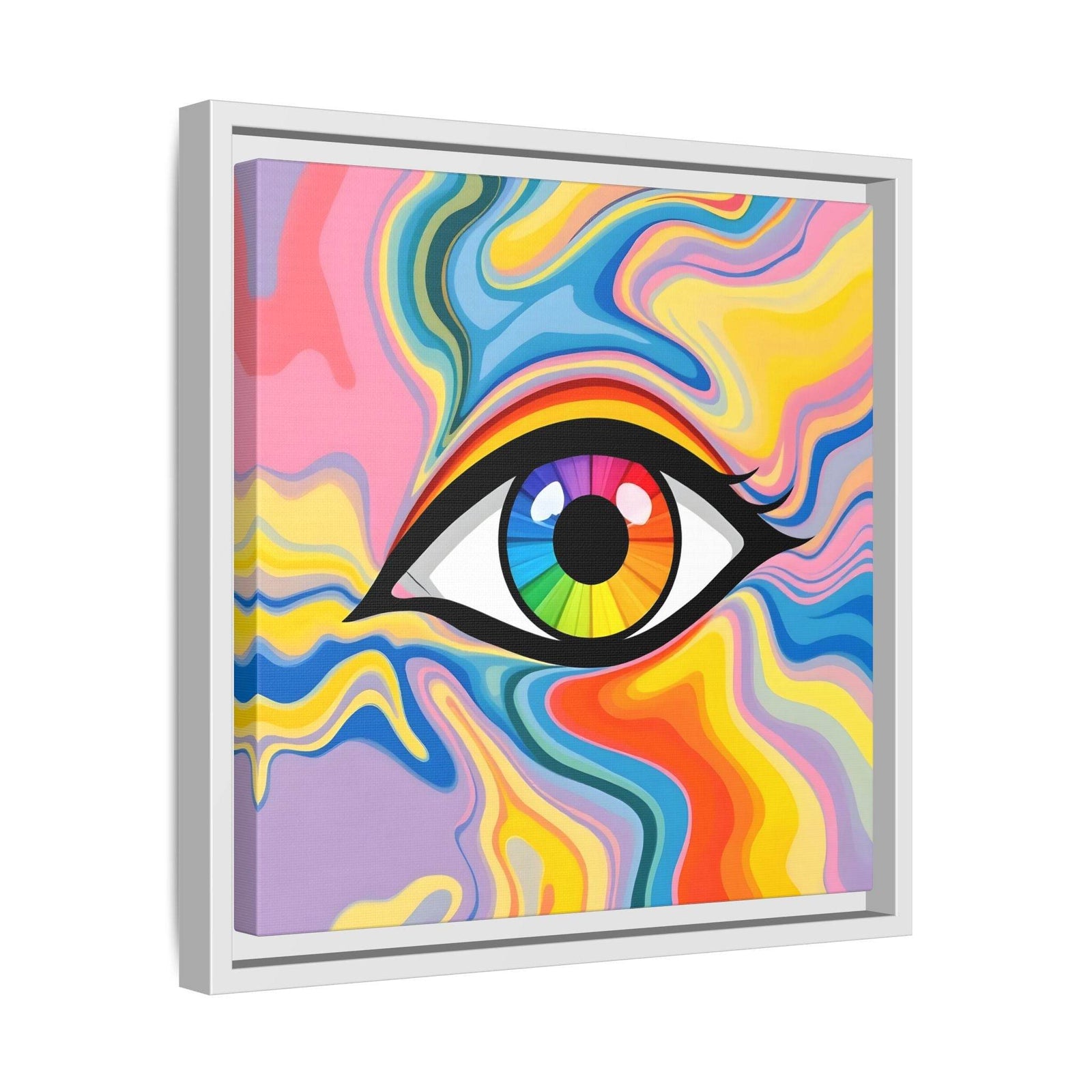 PsEyeFlow #27 - Spectrum Drift. (Matte Canvas, Framed (Multi-color)) - Highdellic