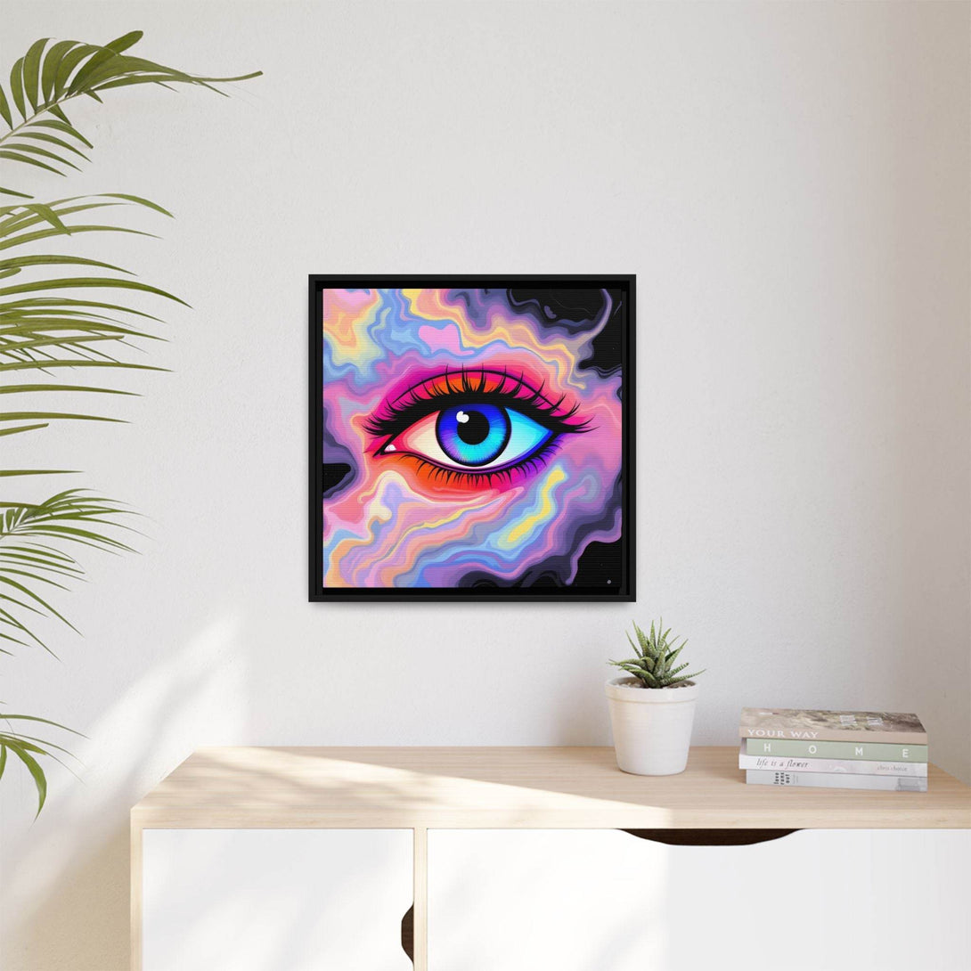 PsEyeFlow #23 - Nebula Gaze ( Colorful Framed Matte Canvas Decor ) - Highdellic