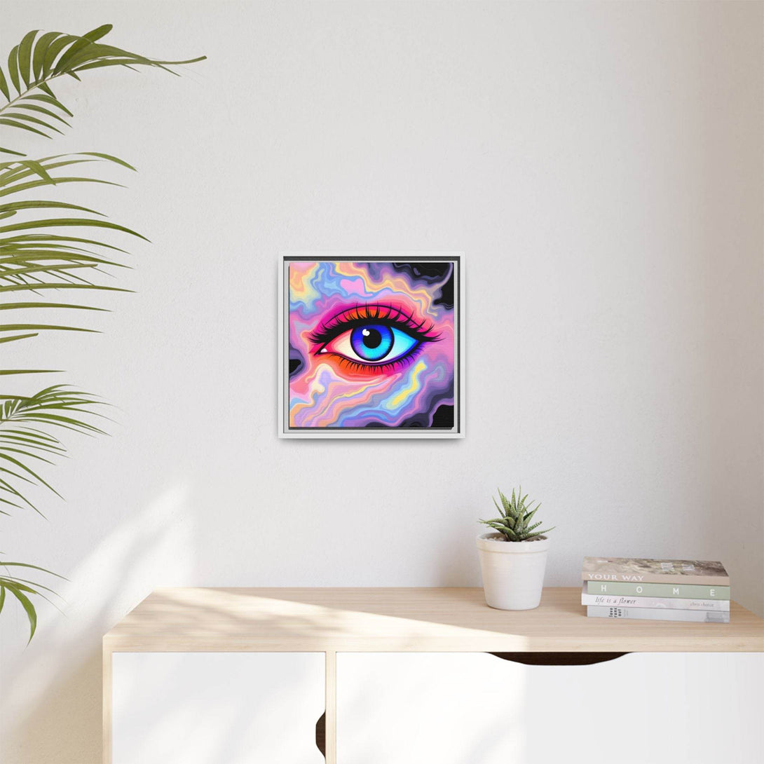 PsEyeFlow #23 - Nebula Gaze ( Colorful Framed Matte Canvas Decor ) - Highdellic