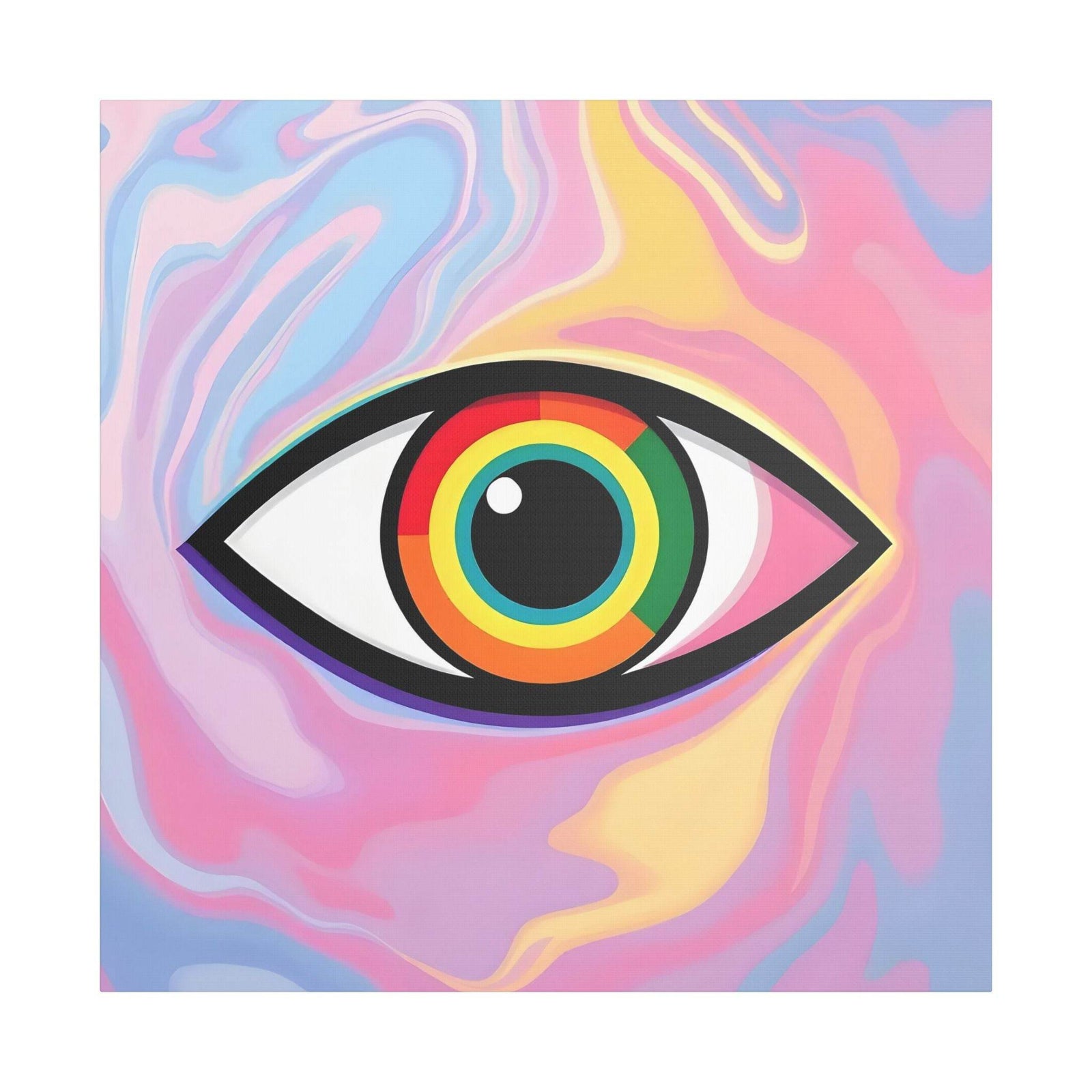 PsEyeFlow #6 - Vortex Vision. (Satin Canvas, Stretched) - Highdellic