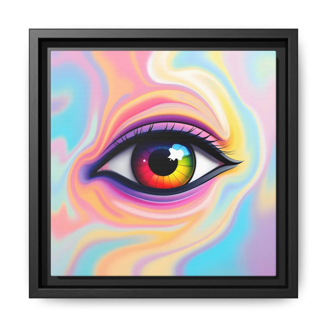PsEyeFlow #34 – Veil of Visions on Framed Matte Canvas (multi colour) - Highdellic