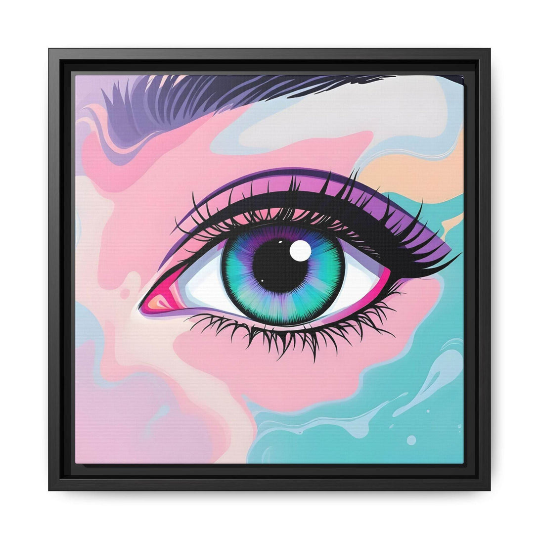 PsEyeFlow #2 – Lucid Gaze. ( Colorful Framed Matte Canvas Decor ) - Highdellic