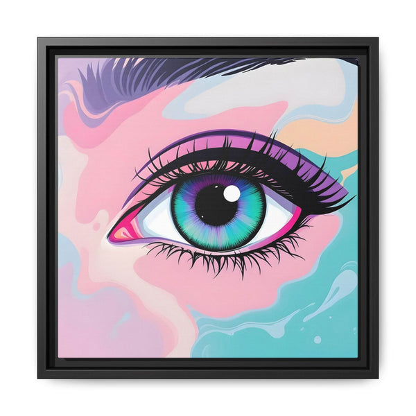 PsEyeFlow #2 – Lucid Gaze. ( Colorful Framed Matte Canvas Decor ) - Highdellic