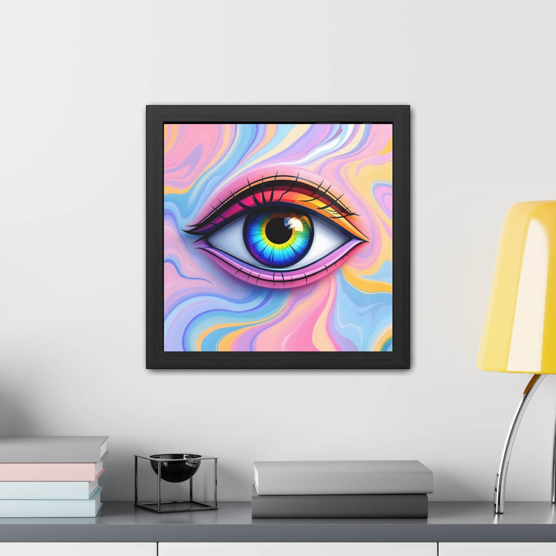 PsEyeFlow #13 - Luminous Gaze. ( wood Framed semi-gloss coated paper ) - Highdellic
