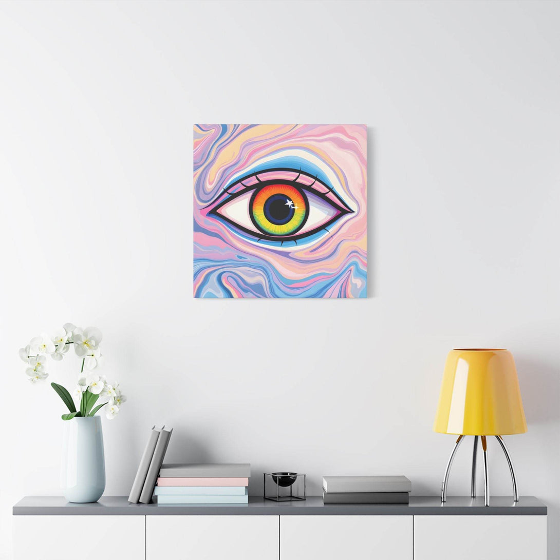 PsEyeFlow #9 - Celestial Stare. (Satin Canvas, Stretched) - Highdellic