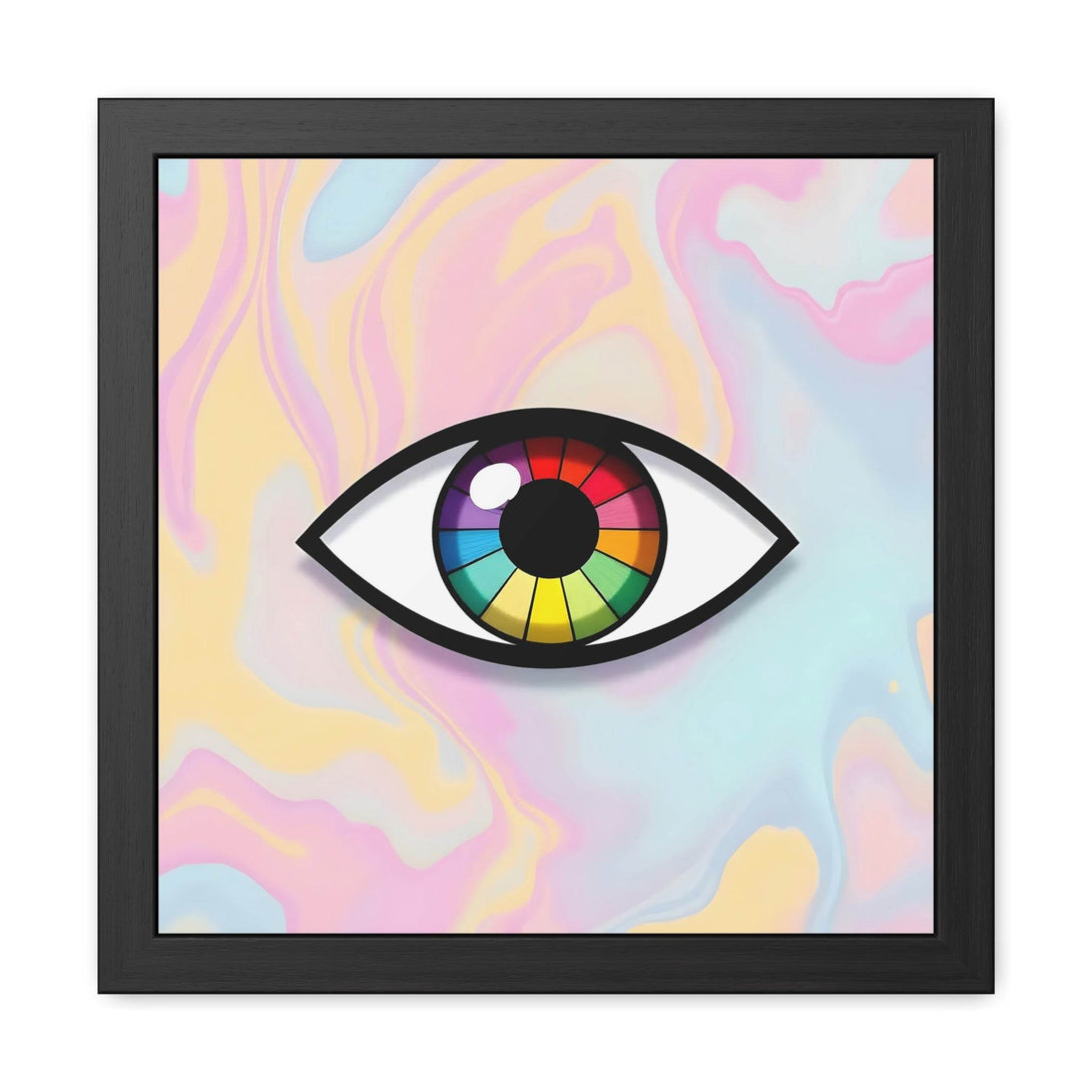 PsEyeFlow 5 - Prism Stare. ( wood Framed semi-gloss coated paper ) - Highdellic