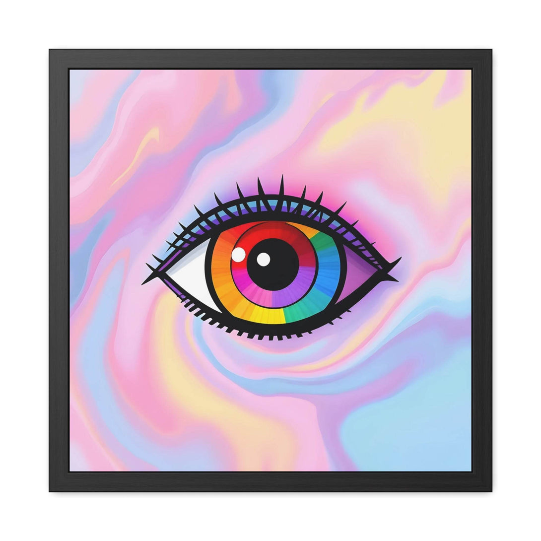 PsEyeFlow #11 - Spectrum Awakening. ( wood Framed semi-gloss coated paper ) - Highdellic