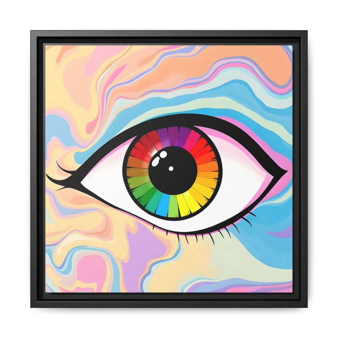 PsEyeFlow #1 – Prism Vision. (Matte Canvas, Framed, Multi-color) - Highdellic
