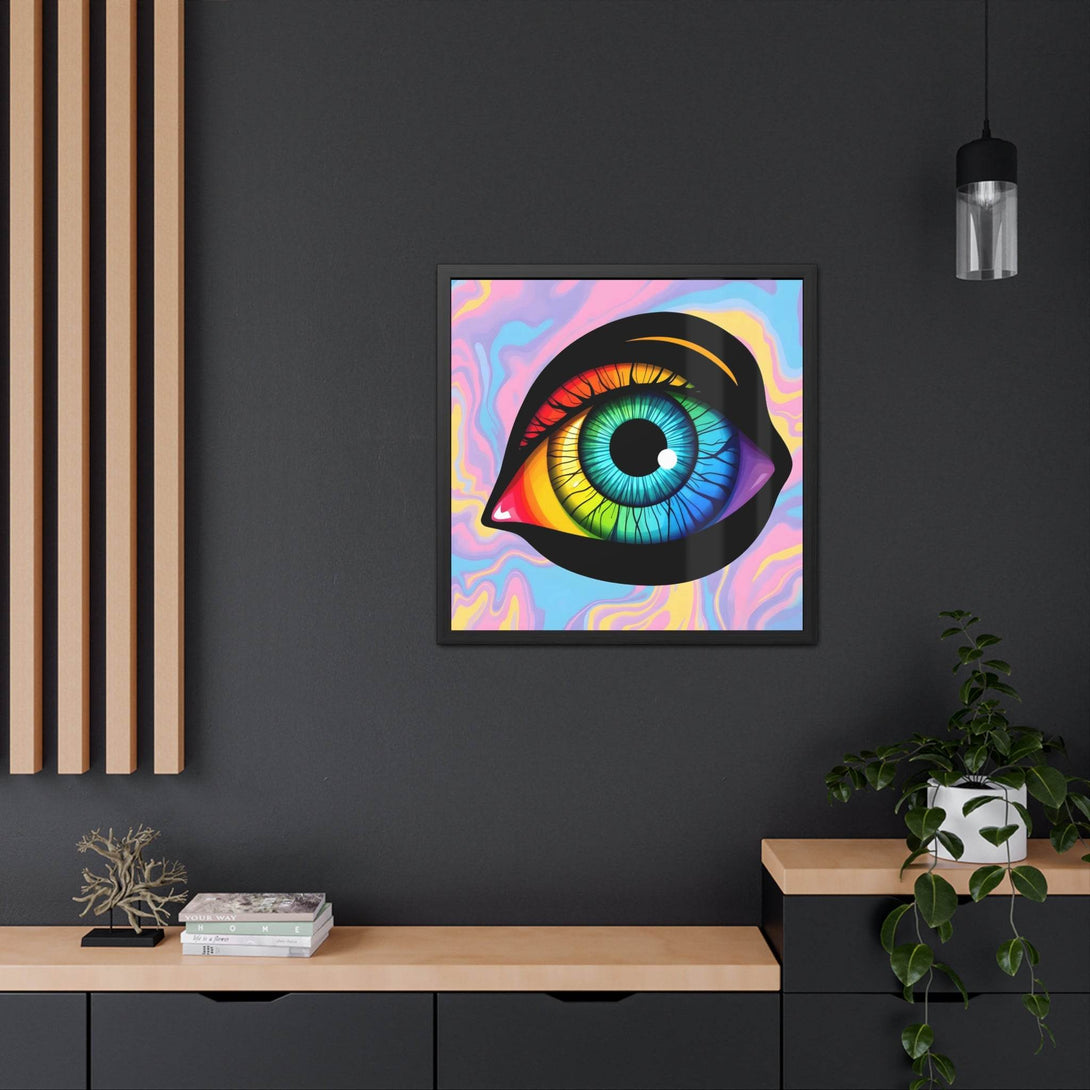 PsEyeFlow 4 - Chromatic Vision. ( wood Framed semi-gloss coated paper ) - Highdellic