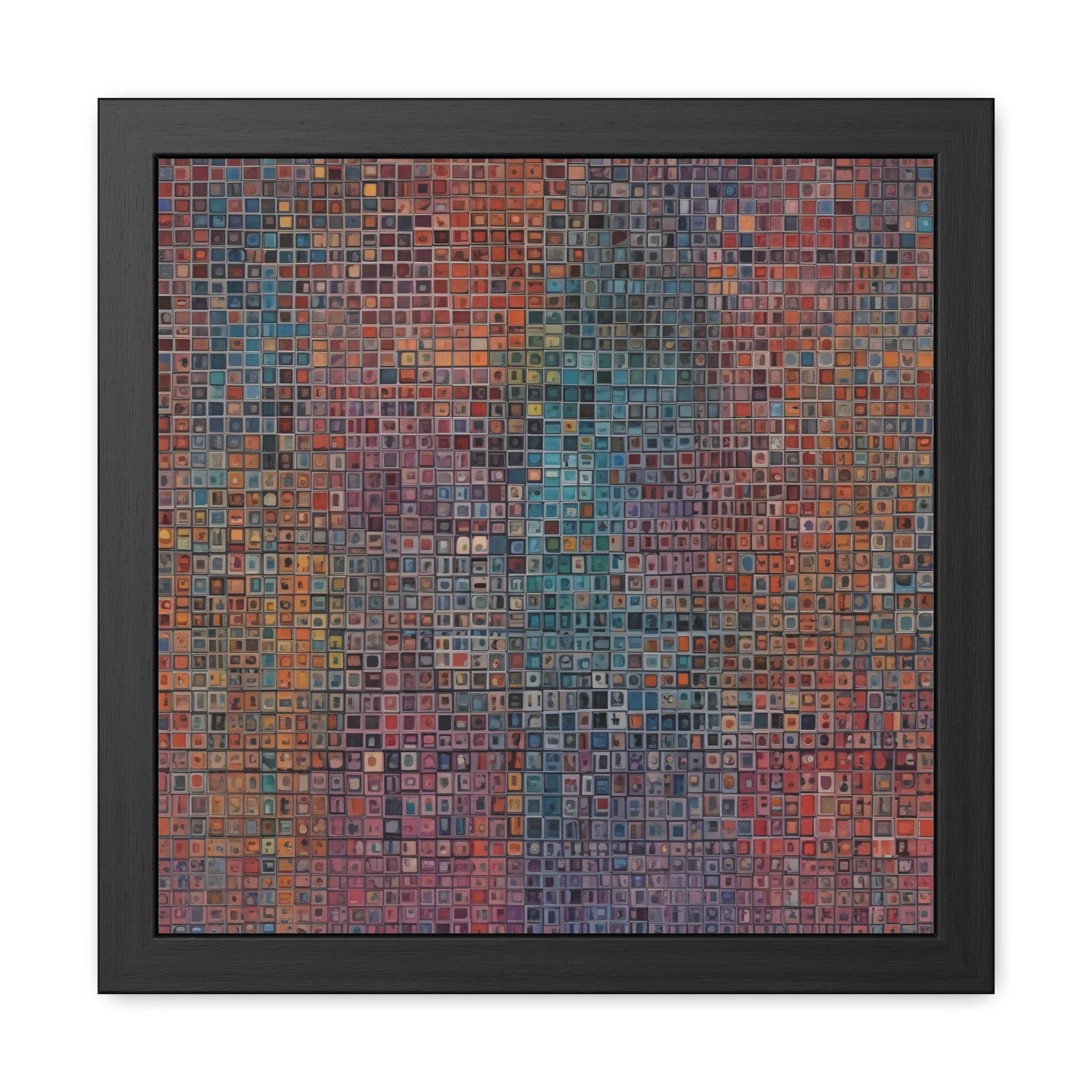 PsEyeCode #2 - Encrypted Echo - (Vibrant Colours Wooden Frame) - Highdellic