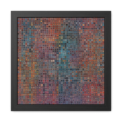 PsEyeCode #2 - Encrypted Echo - (Vibrant Colours Wooden Frame) - Highdellic