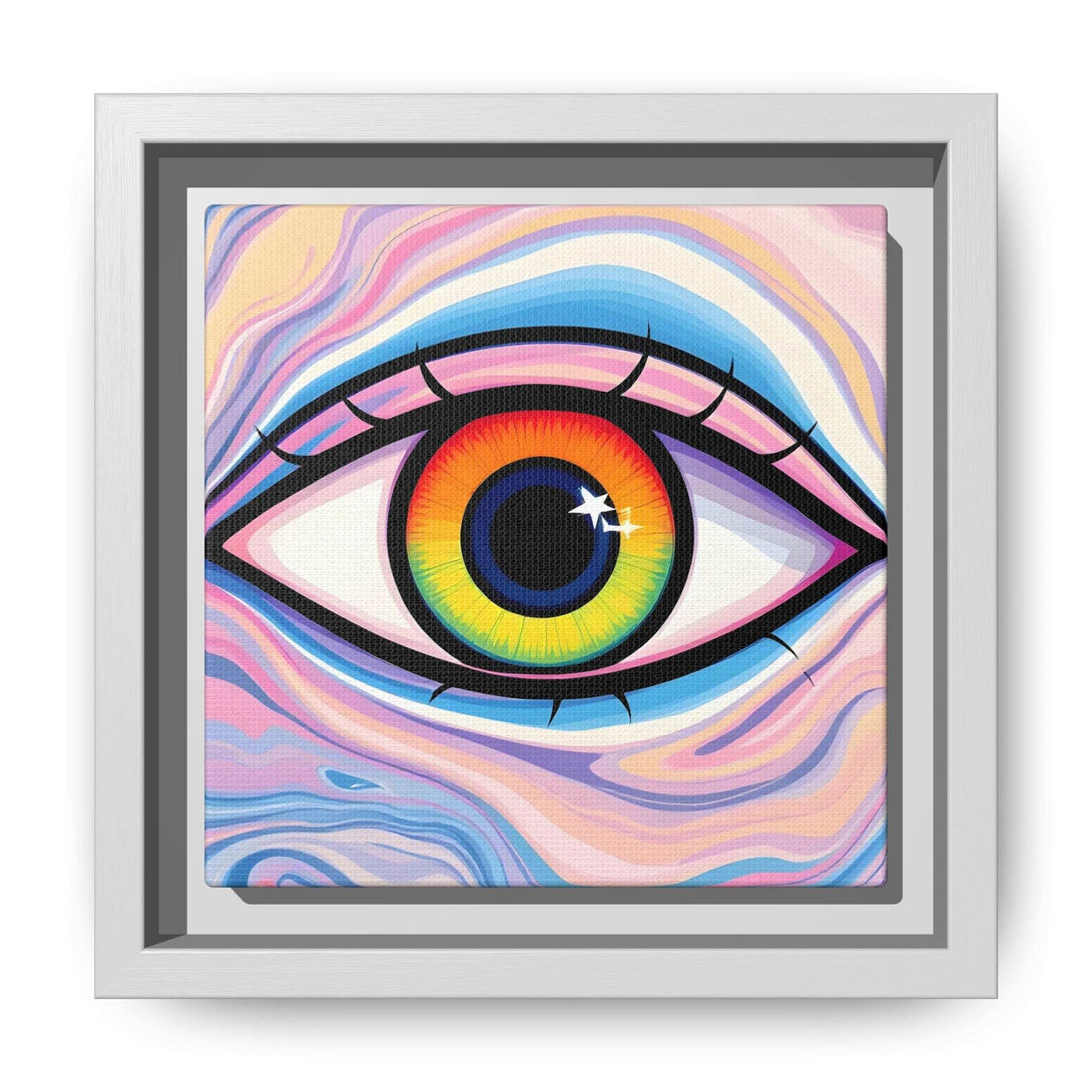 PsEyeFlow #9 - Celestial Stare. ( Colorful Framed Matte Canvas Decor ) - Highdellic