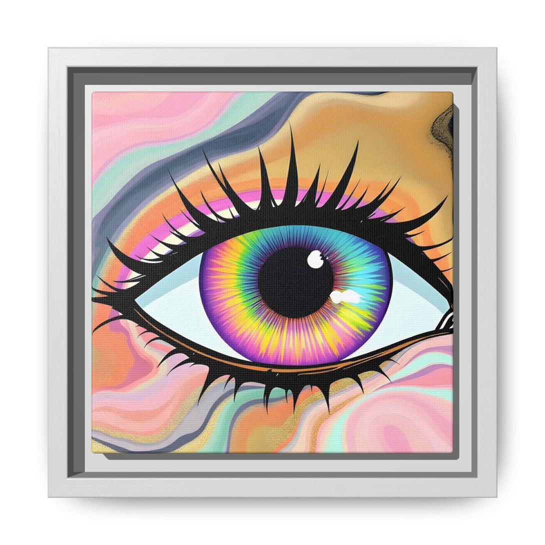 PsEyeFlow #7 - Cosmic Gaze. ( Colorful Framed Matte Canvas Decor ) - Highdellic