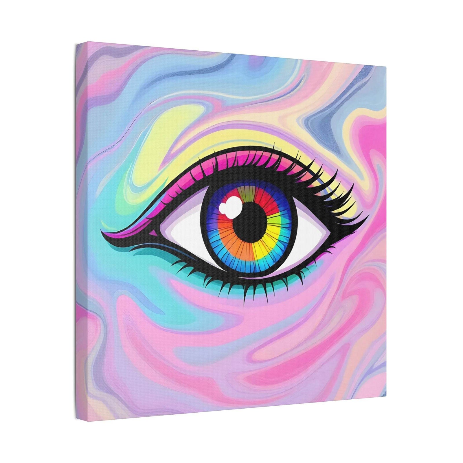 PsEyeFlow #8 - Radiant Vision. (Satin Canvas, Stretched) - Highdellic