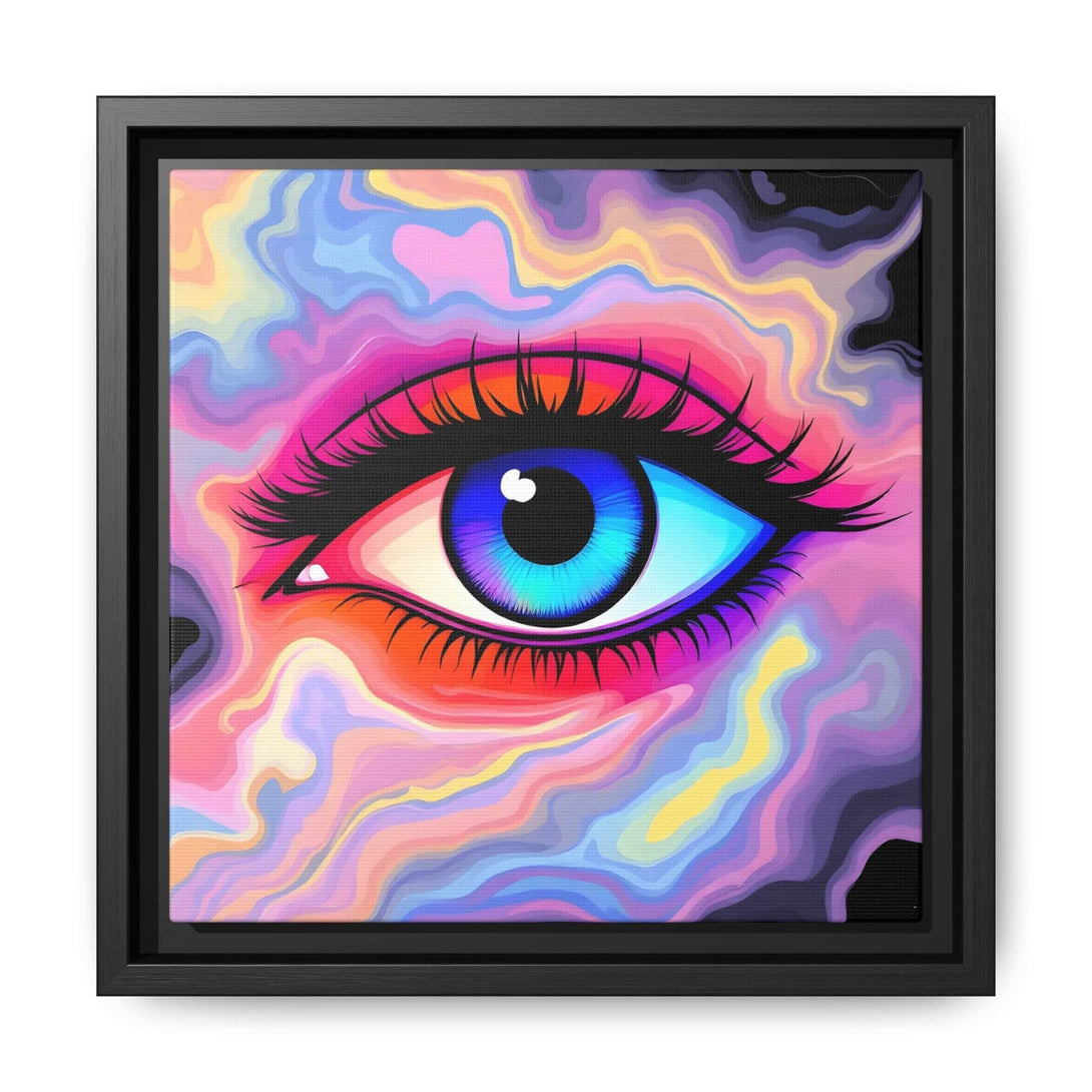 PsEyeFlow #23 - Nebula Gaze ( Colorful Framed Matte Canvas Decor ) - Highdellic