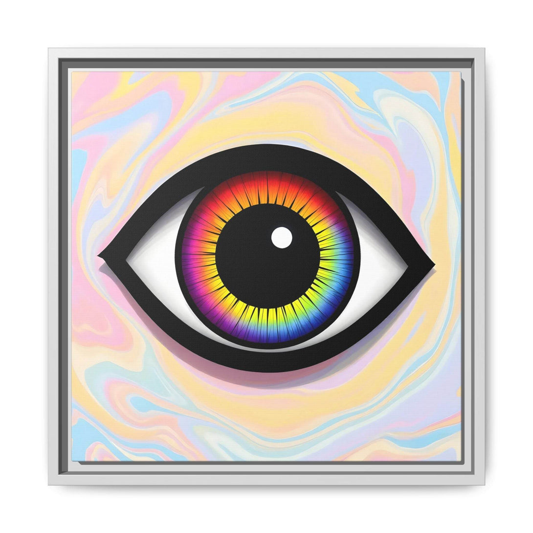 PsEyeFlow #25 - Chromatic Horizon. (Matte Canvas, Framed (Multi-color)) - Highdellic