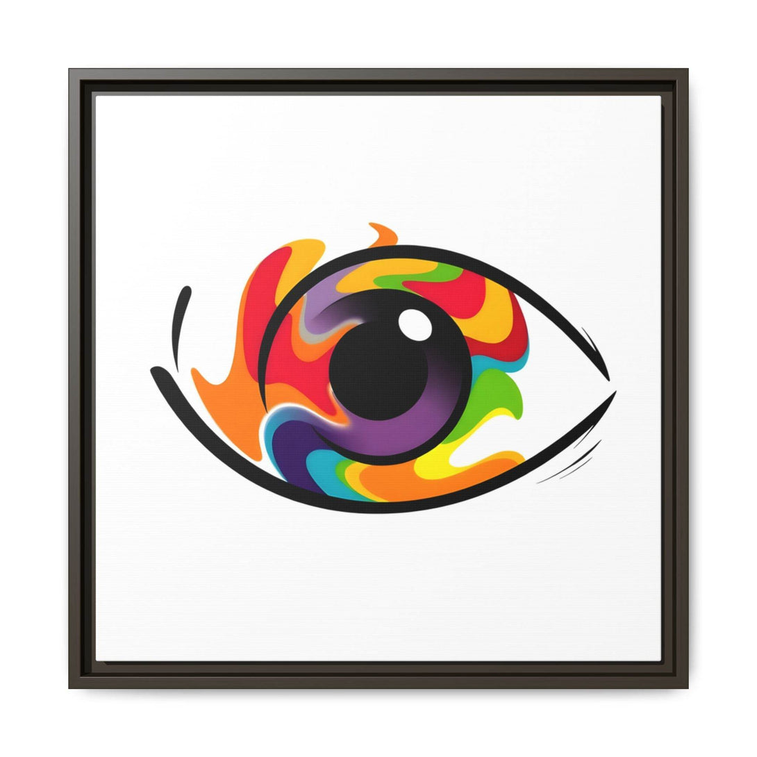 PsEyeGo 3 – Chromatic Flame on Framed Matte Canvas (Multi-color) - Highdellic