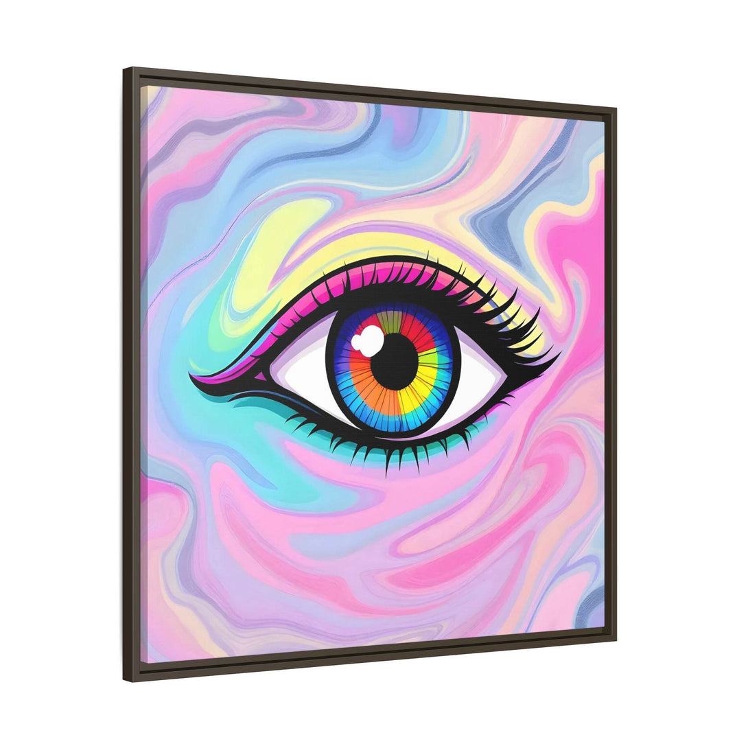 PsEyeFlow #8 - Radiant Vision. ( Colourful Framed Matte Canvas Decor ) - Highdellic