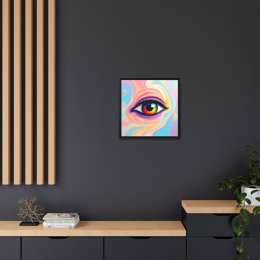PsEyeFlow #34 – Veil of Visions on Framed Matte Canvas (multi colour) - Highdellic