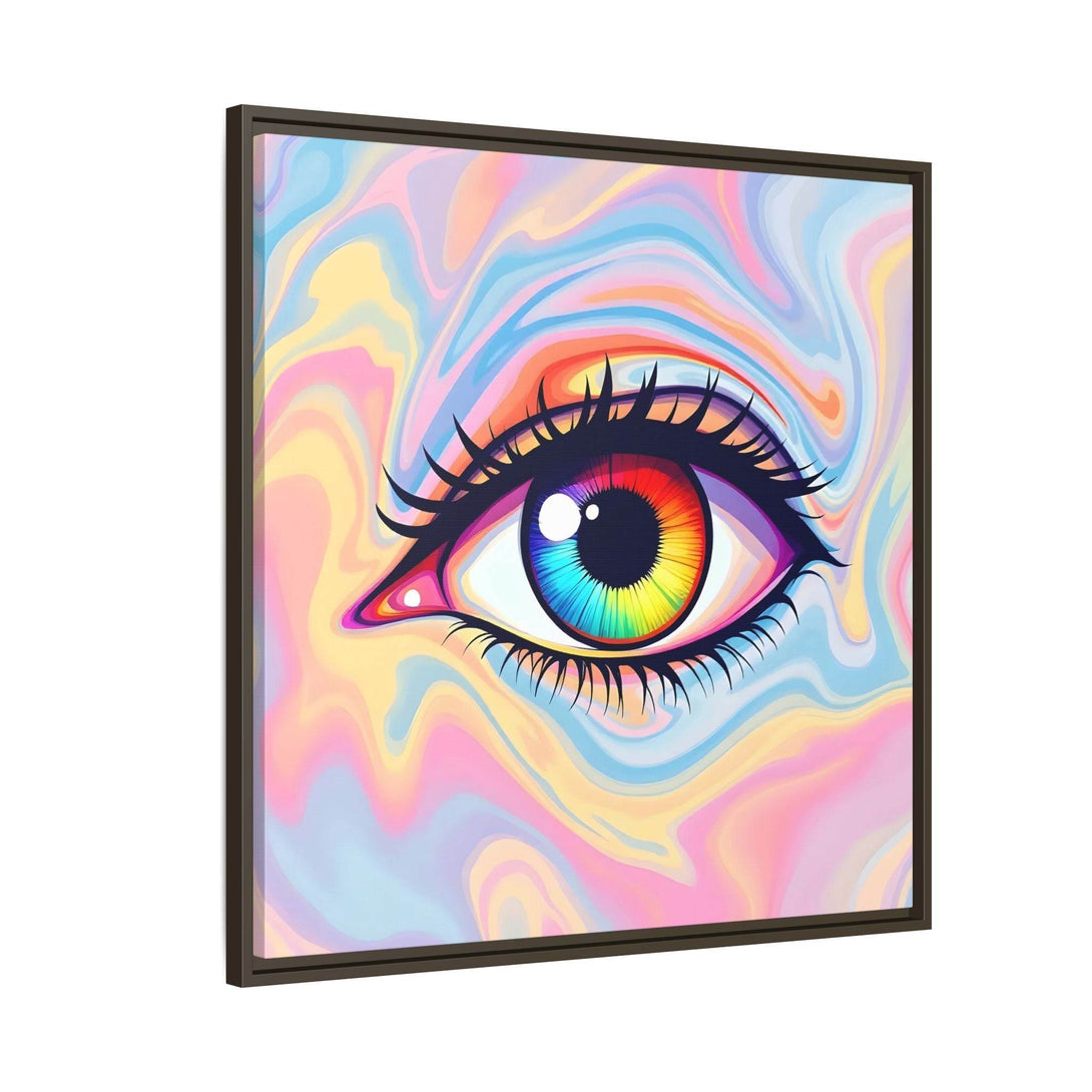 PsEyeFlow #20 - Dreamwave Vision. ( Colorful Framed Matte Canvas Decor ) - Highdellic
