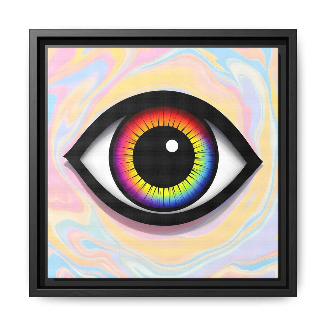 PsEyeFlow #25 - Chromatic Horizon. (Matte Canvas, Framed (Multi-color)) - Highdellic