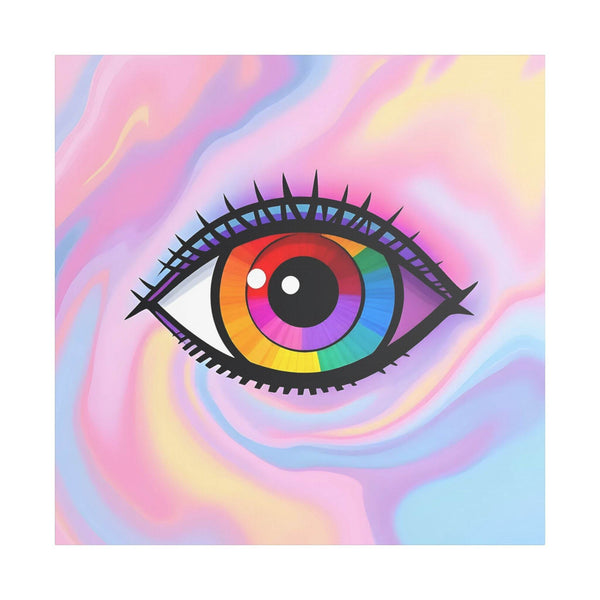 PsEyeFlow #11 - Spectrum Awakening. (Satin Canvas, Stretched) - Highdellic