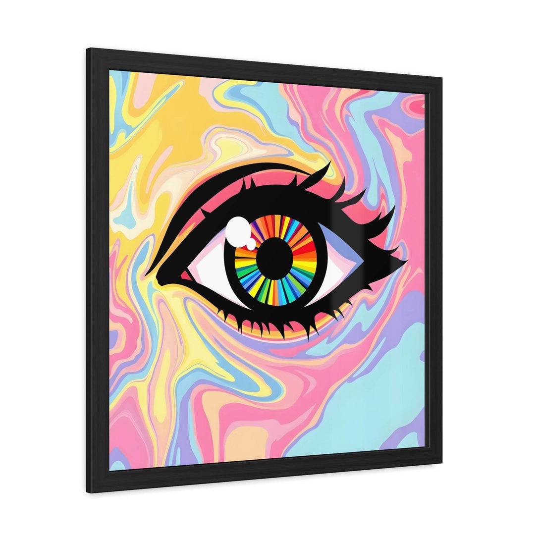 PsEyeFlow #12 - Prismatic Glimpse. ( wood Framed semi-gloss coated paper ) - Highdellic