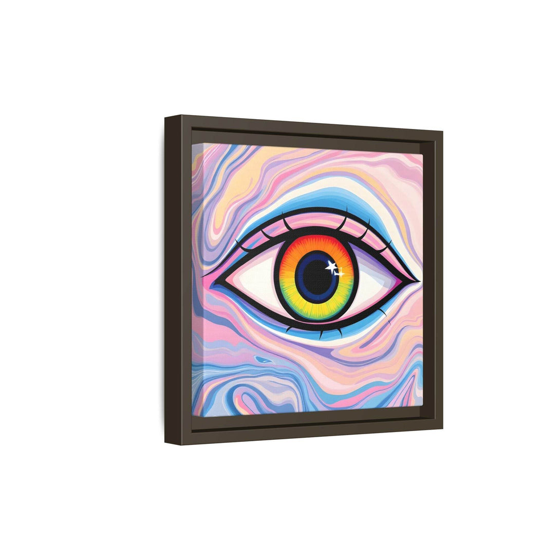 PsEyeFlow #9 - Celestial Stare. ( Colorful Framed Matte Canvas Decor ) - Highdellic