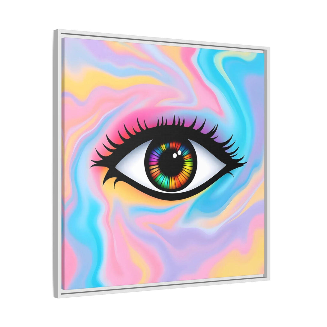 PsEyeFlow #32 - Prism Mirage on Framed Matte Canvas (multi colour) - Highdellic