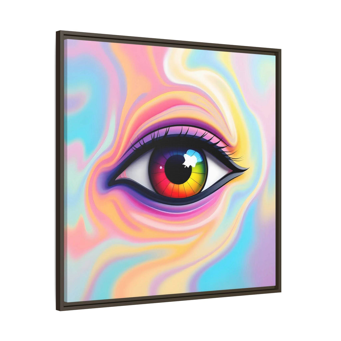 PsEyeFlow #34 – Veil of Visions on Framed Matte Canvas (multi colour) - Highdellic
