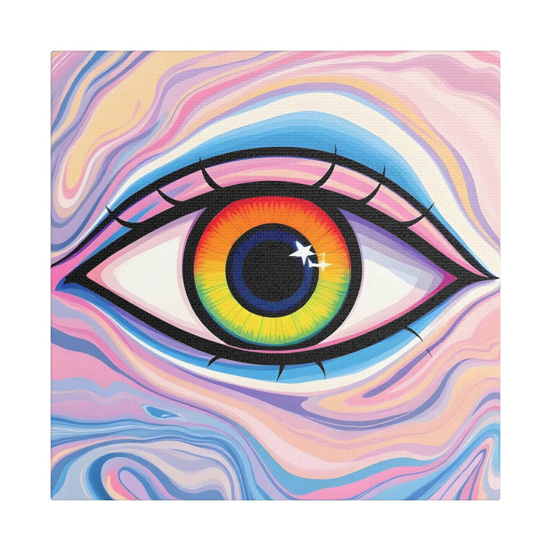 PsEyeFlow #9 - Celestial Stare. (Satin Canvas, Stretched) - Highdellic