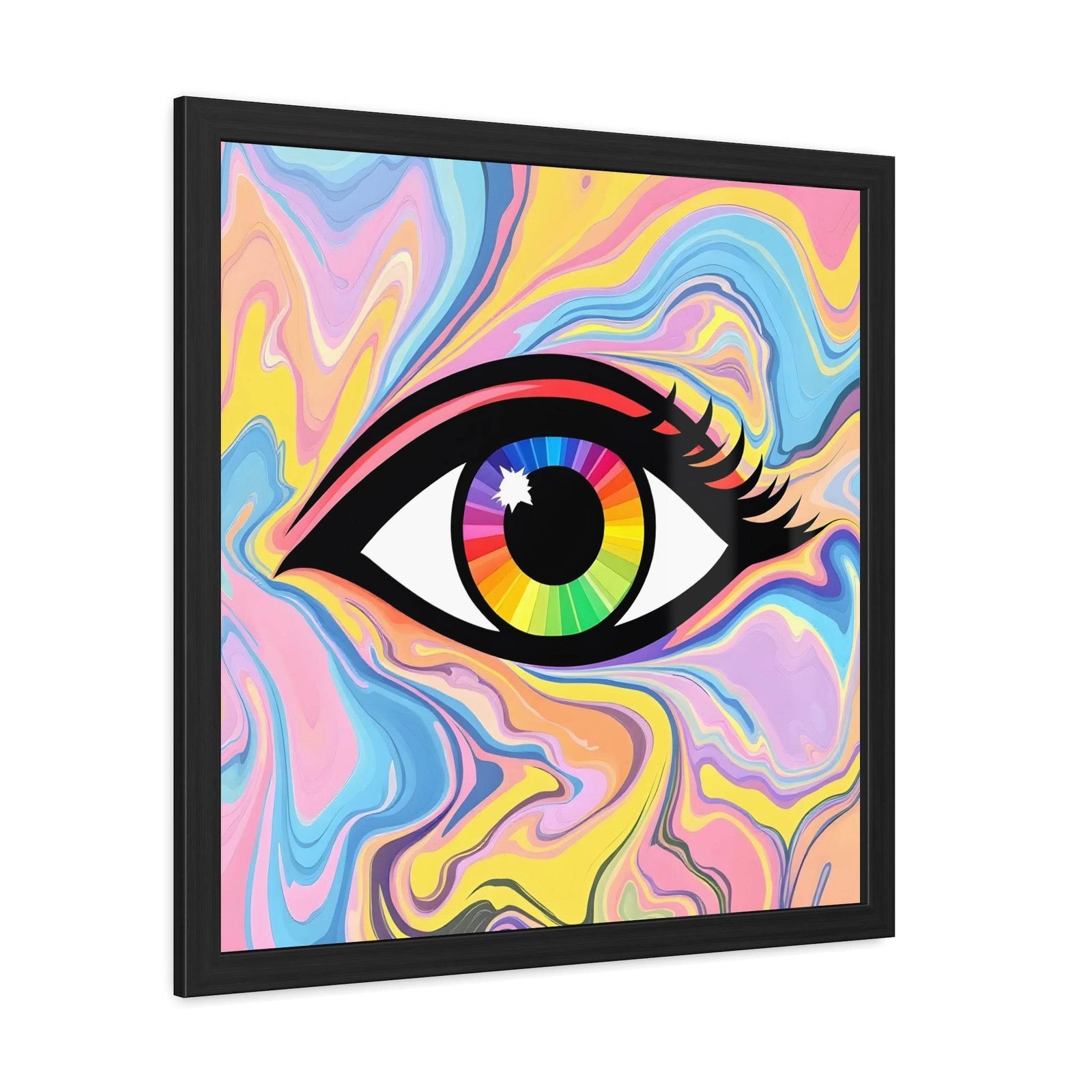 PsEyeFlow #16 - Spectrum Pulse. ( wood Framed semi-gloss coated paper ) - Highdellic