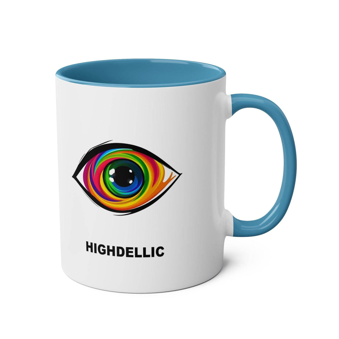 Highdellic PsEyeGo 1 on Vibrant Two-Tone 11oz Coffee Mug, - Highdellic