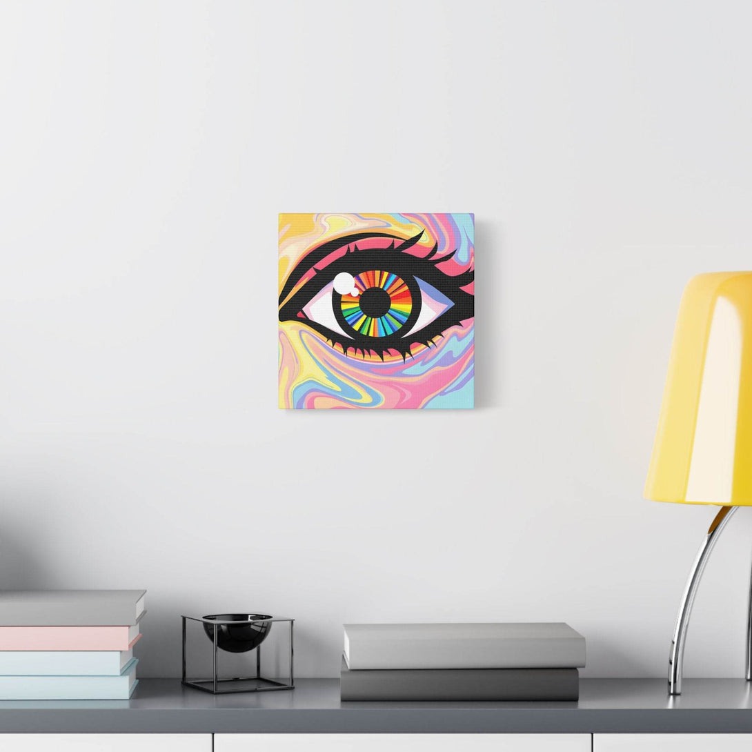 PsEyeFlow #12 - Prismatic Glimpse. (Satin Canvas, Stretched) - Highdellic