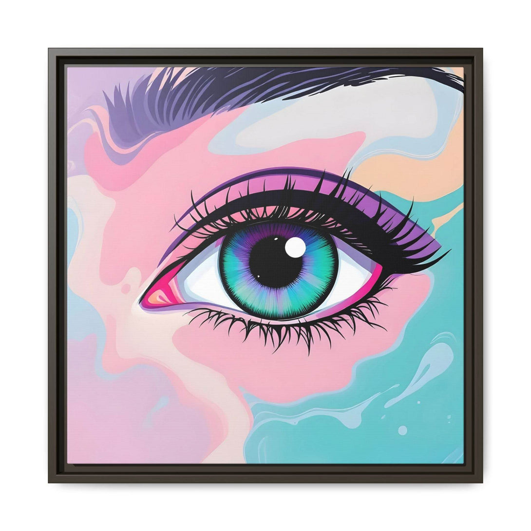 PsEyeFlow #2 – Lucid Gaze. ( Colorful Framed Matte Canvas Decor ) - Highdellic